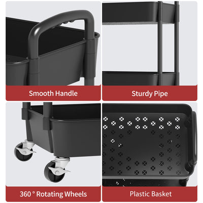 Sywhitta carrito en baño con productos organizados para ahorro de espacio