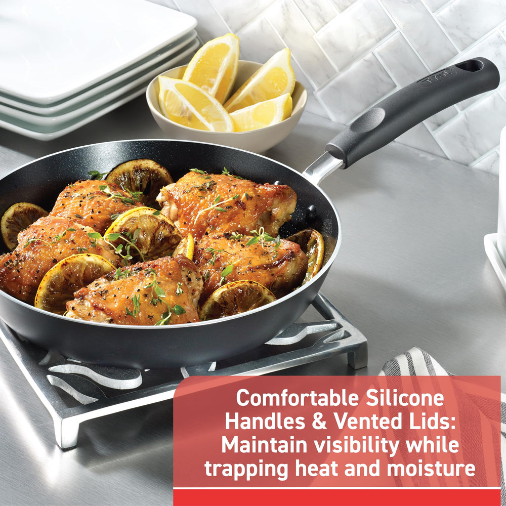 T-Fal griddle cooking pancakes showing flat surface for even browning