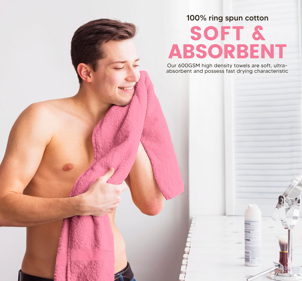 T & L Towel and Linen Mart etiqueta y costura doble, durabilidad y resistencia visible