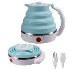 T-magitic front view of blue foldable kettle showing compact design and easy grip