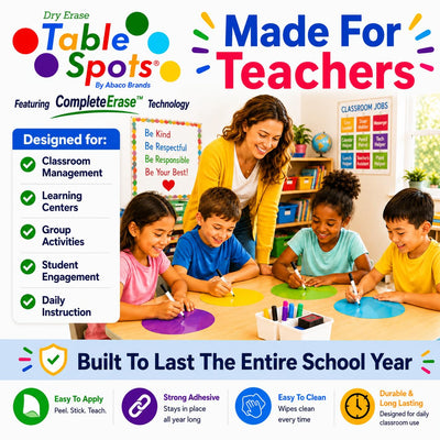 Table Spots comparación con mano mostrando el tamaño de 12 pulgadas