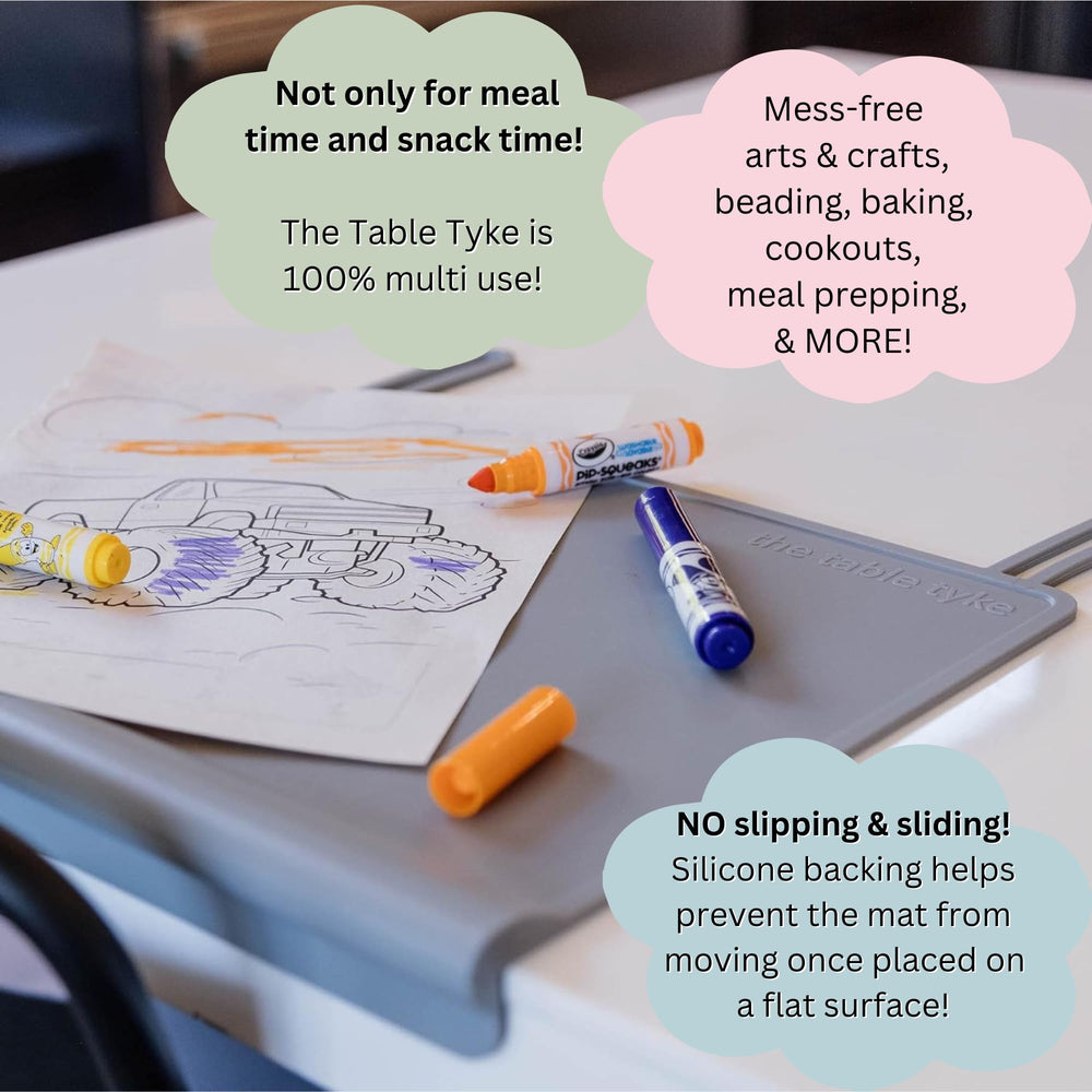 Table Tyke enrollado con bucle listo para guardar y llevar en bolso