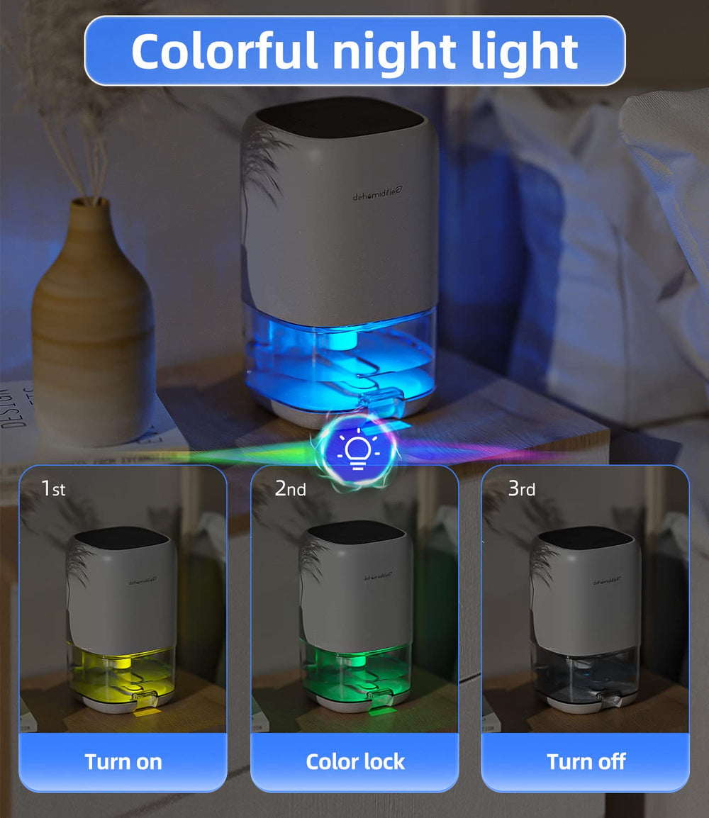 TABYIK luz de 7 colores creando ambiente relajante sin ruido