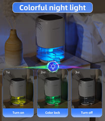 TABYIK luz de 7 colores creando ambiente relajante sin ruido