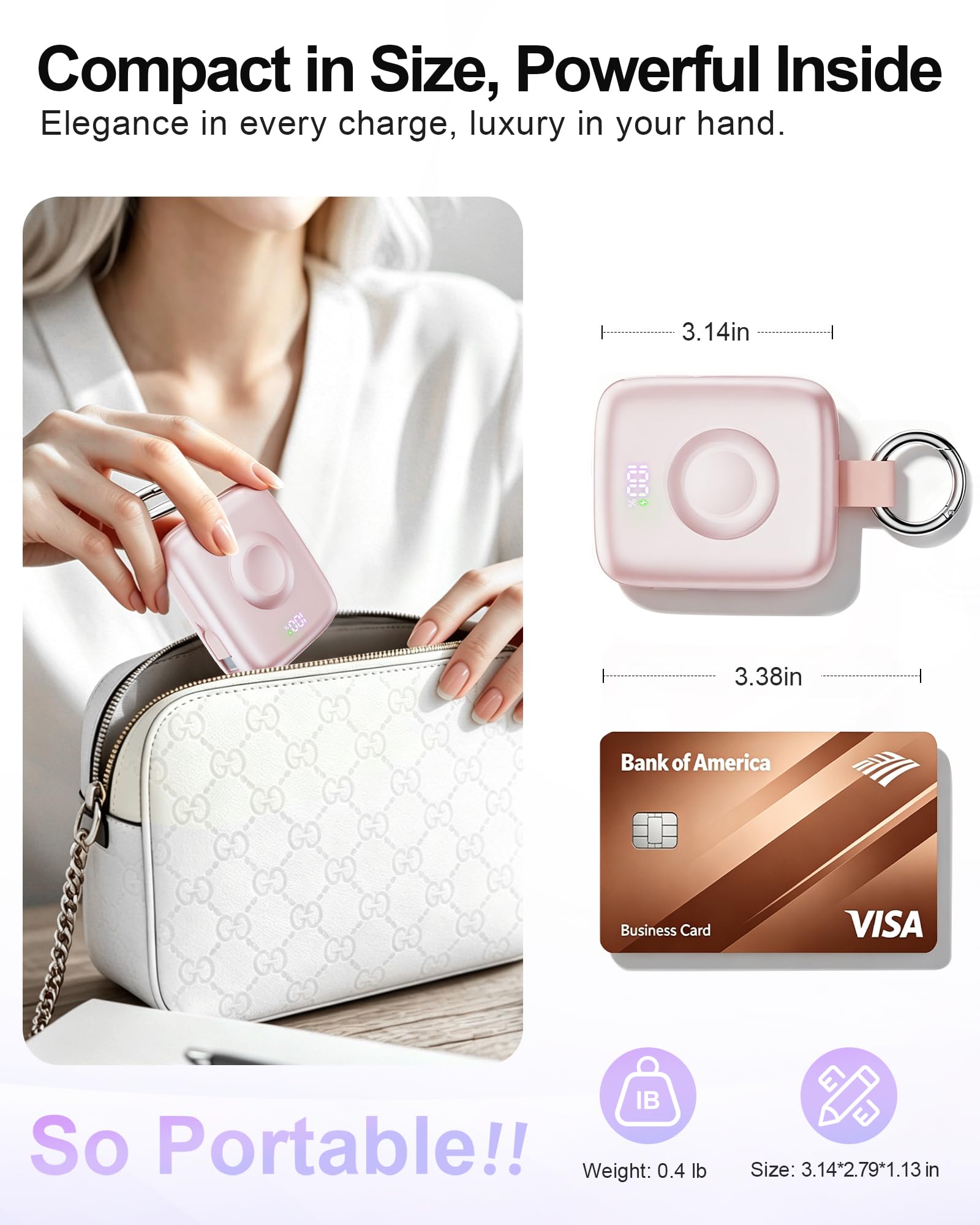 Taefoqun W9 sujeto a mochila con anilla para transporte cómodo