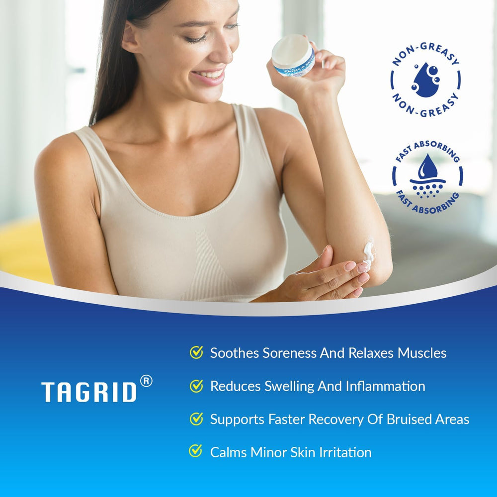 TAGRID tubo en mano para comparar tamaño y cantidad útil