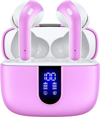 TAGRY X08 vista frontal del estuche abierto mostrando auriculares y diseño práctico