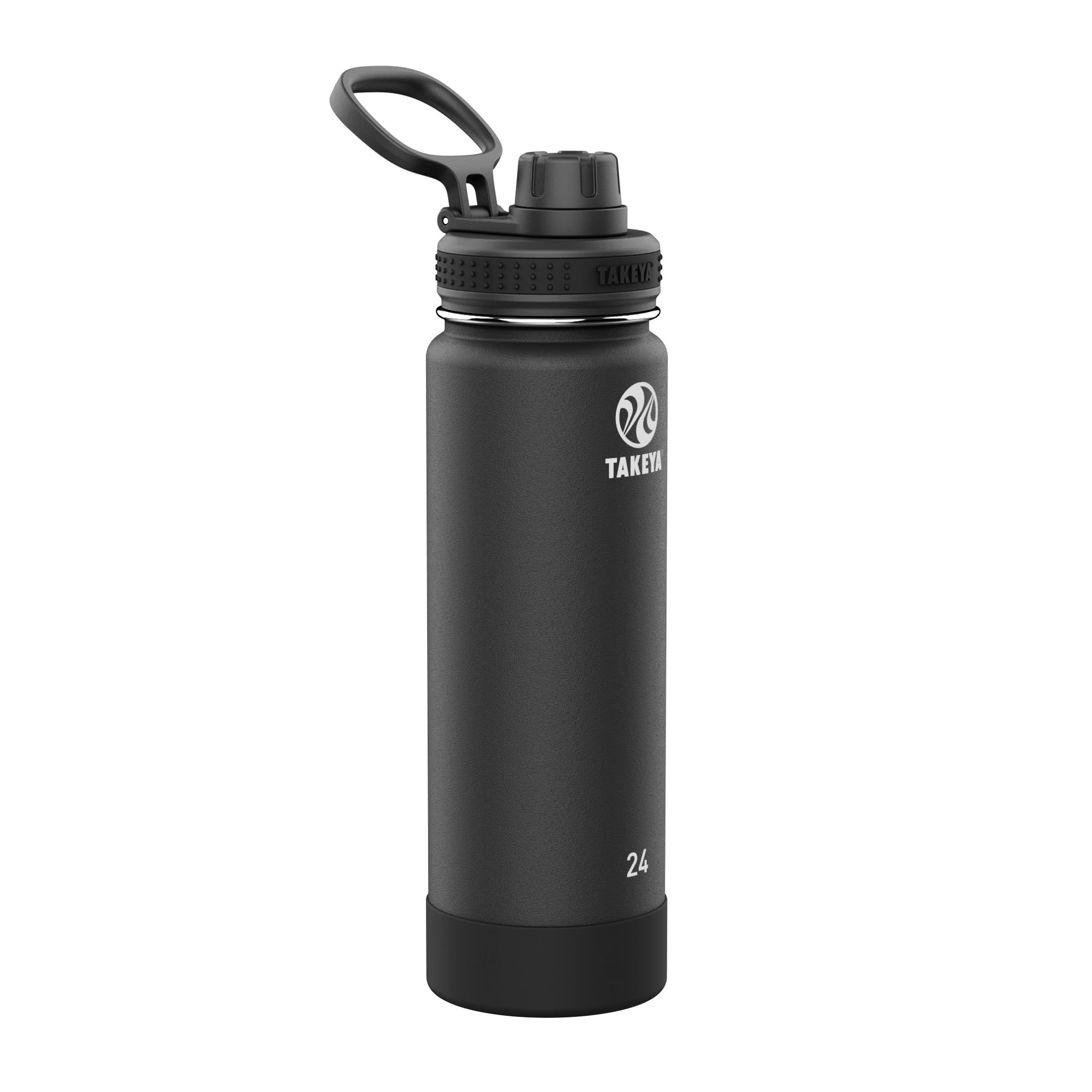 Takeya Onyx front view showing bottle shape and on-the-go benefit