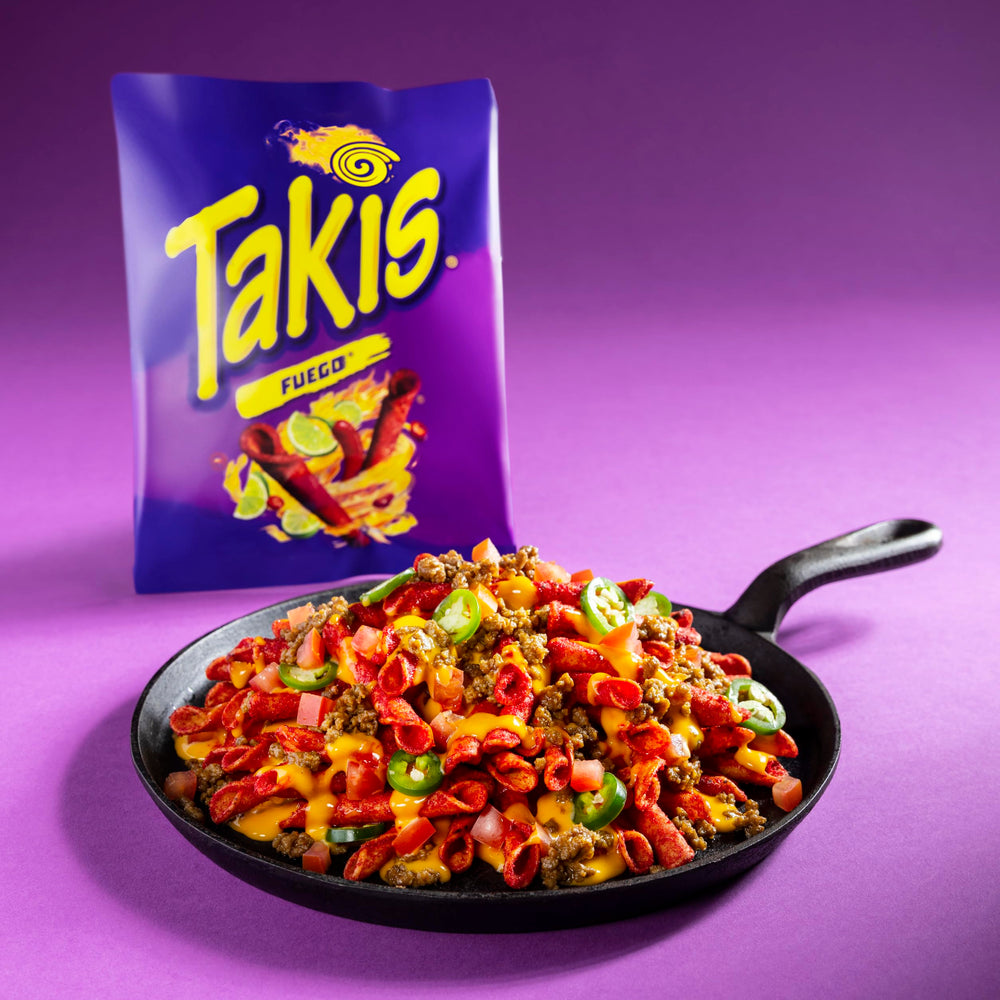 Takis Fuego escala de tamaño compara porción individual práctica