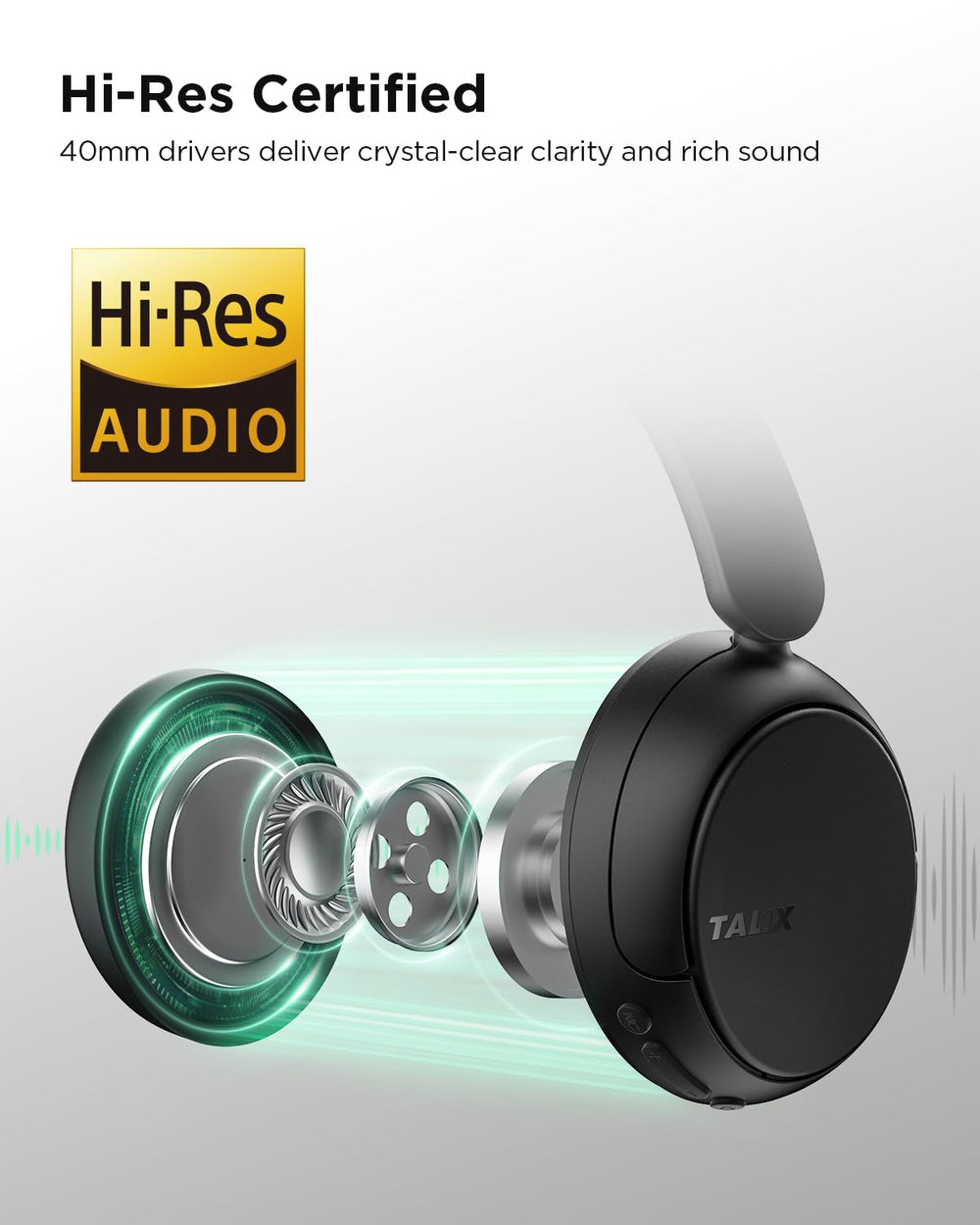 TALIX H30 side controls and ports showing easy playback and charging