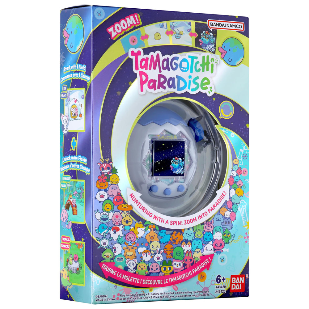 Tamagotchi ilustración de crianza genética mostrando herencia de rasgos