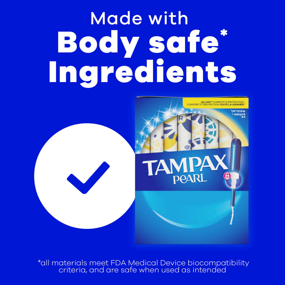 Tampax etiqueta OEKO‑TEX en empaque que evidencia pruebas de seguridad