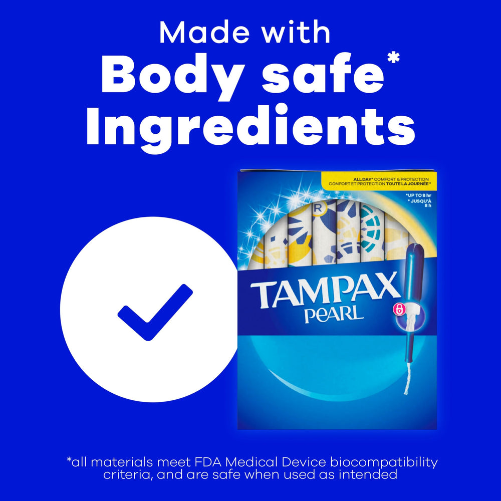 Tampax tampón en uso simulado demostrando ajuste confortable