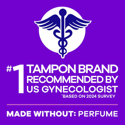 Tampax Radiant multipack box open showing 4 packs of 28 for convenience