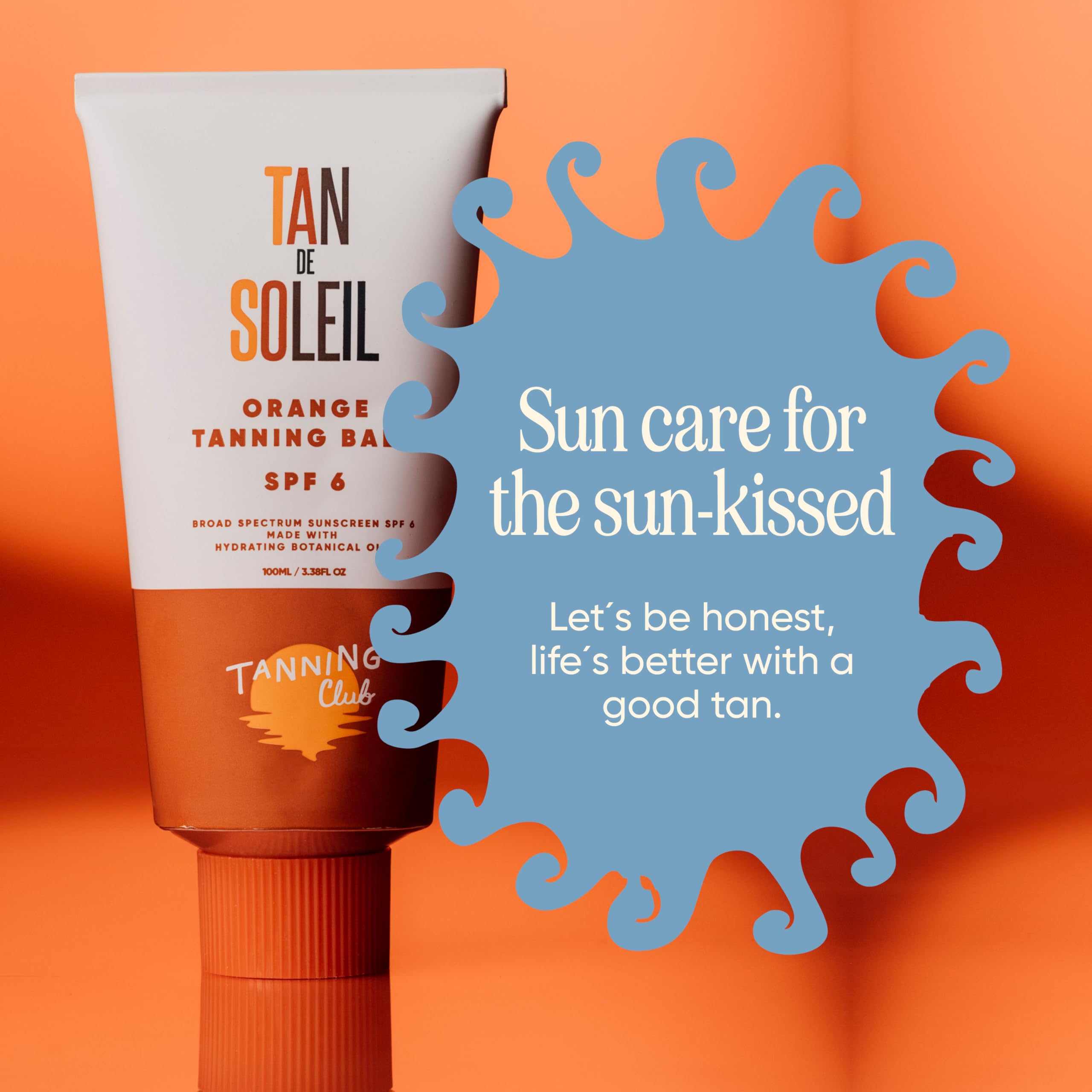 Tanning Club sello cruelty-free indicando compromiso ético del producto