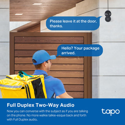 Tapo watching a crib showing baby monitoring clarity and two-way audio