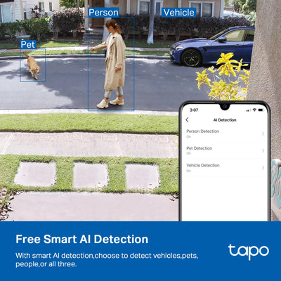 Tapo color night image showing Starlight sensor giving clearer night footage