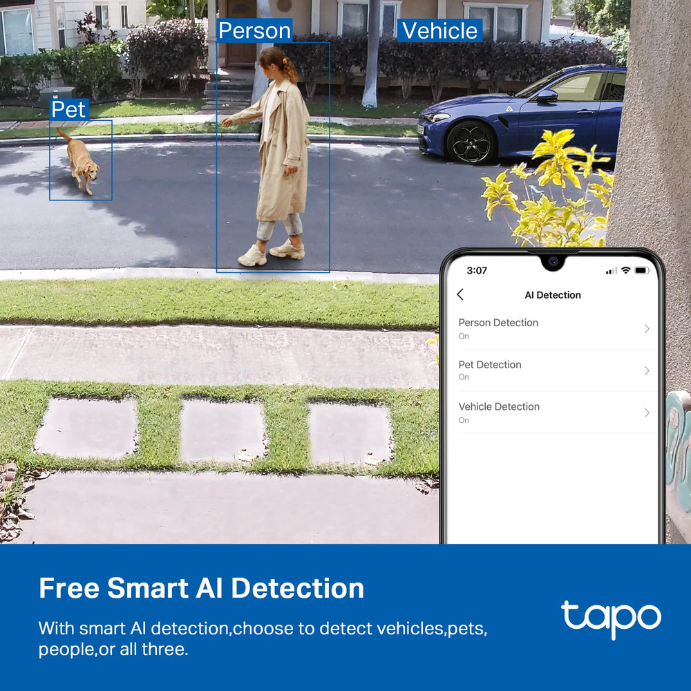 Tapo color night image showing Starlight sensor giving clearer night footage
