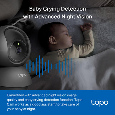 Tapo C201 visión nocturna IR clara hasta 9 metros para vigilancia segura