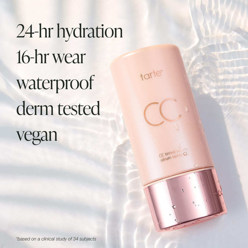 tarte close-up of product label showing vegan cruelty-free claim benefit