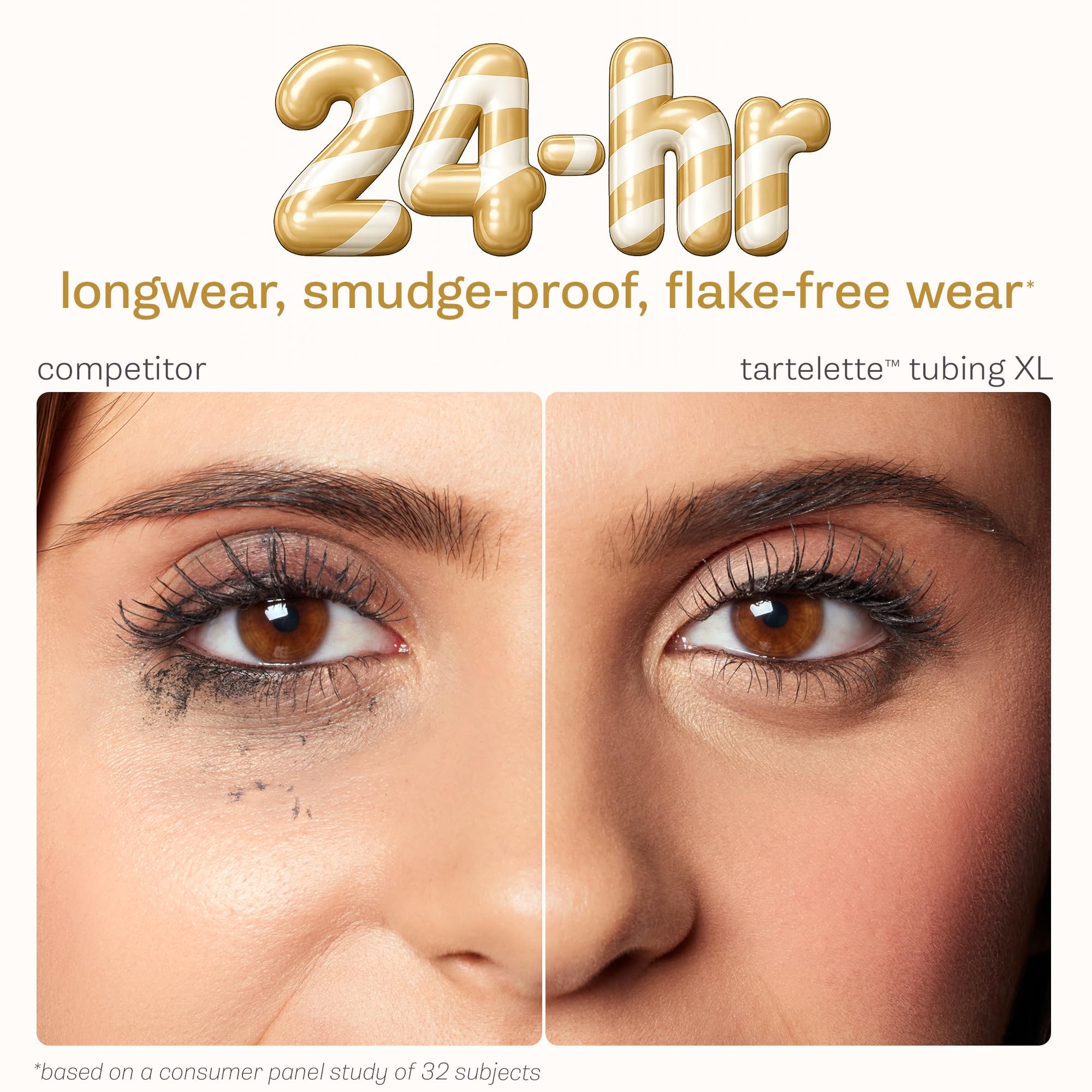 tarte comparación antes y después destacando longitud XL visible