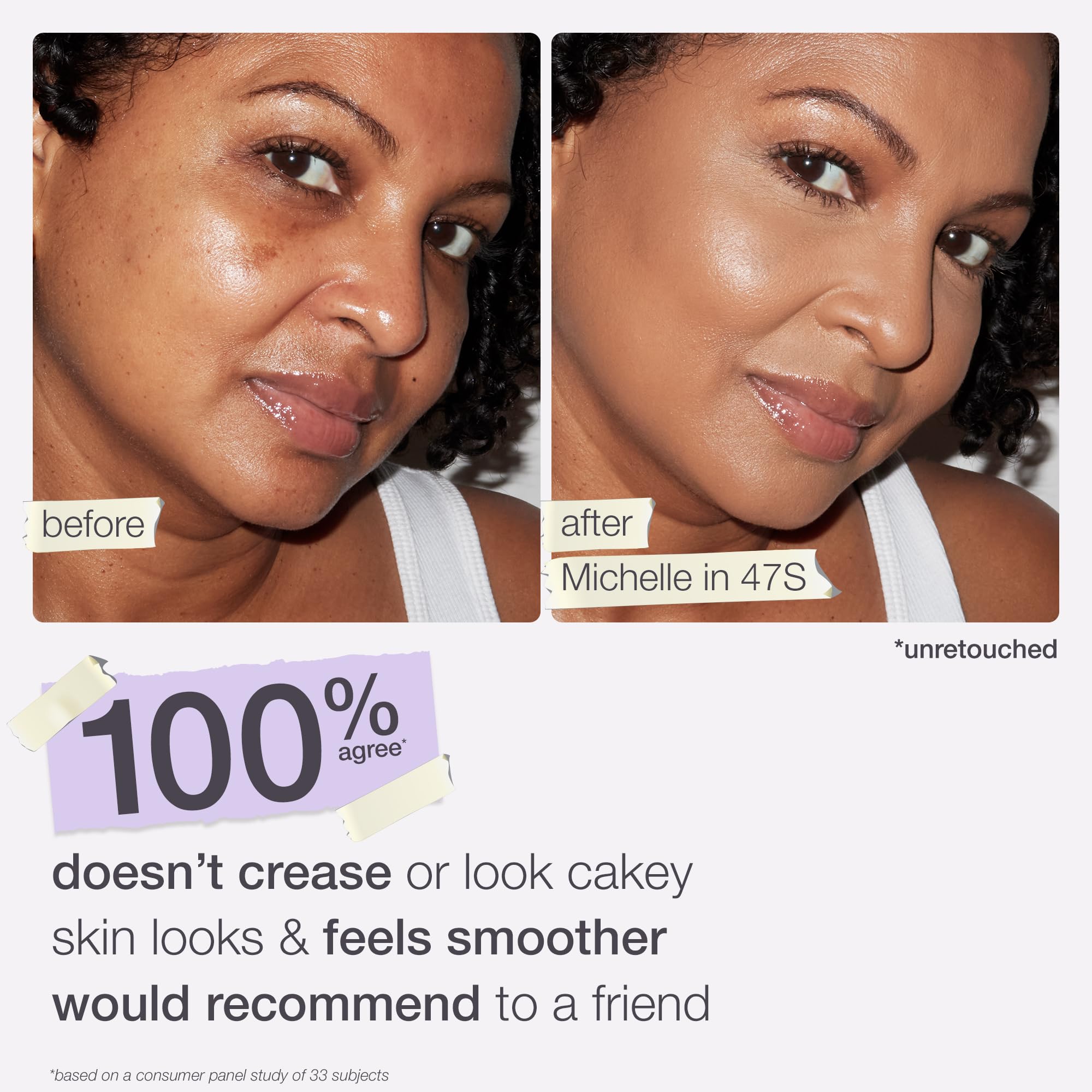 tarte shape tape swatch on arm 16N showing neutral undertone match benefit