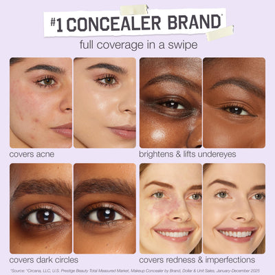 tarte macro of concealer texture revealing smooth, cream-to-matte finish benefit