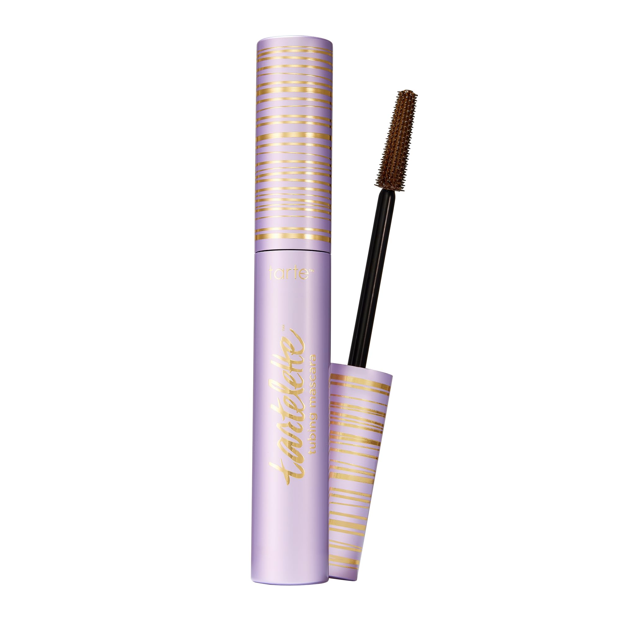 tarte empaque frontal del producto mostrando el tubo y beneficio duradero