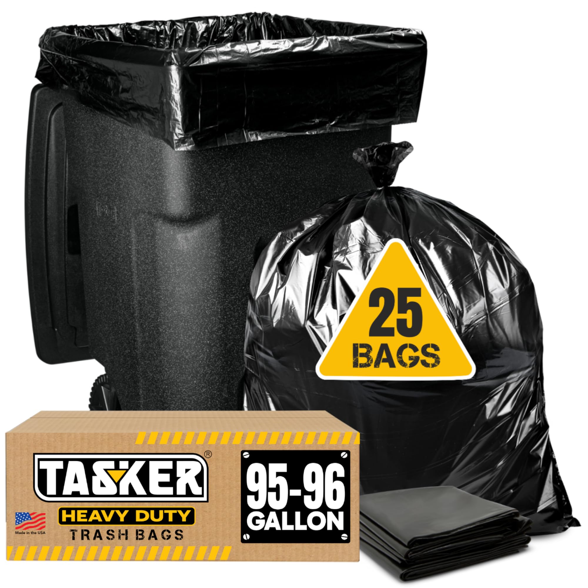 Tasker bolsa colocada en contenedor rollaway para ajuste perfecto