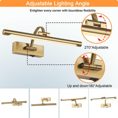 Tassuowell brazo abatible y tubo rotatorio mostrando ajuste angular para foco