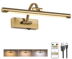 Tassuowell vista frontal de la lámpara para cuadros, iluminación precisa y elegante
