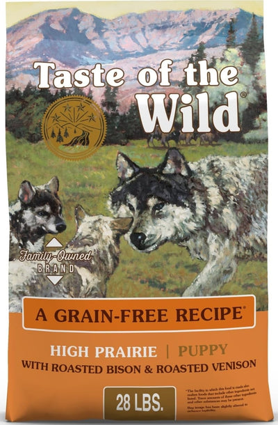 Taste of the Wild front bag showing roasted bison recipe and benefits