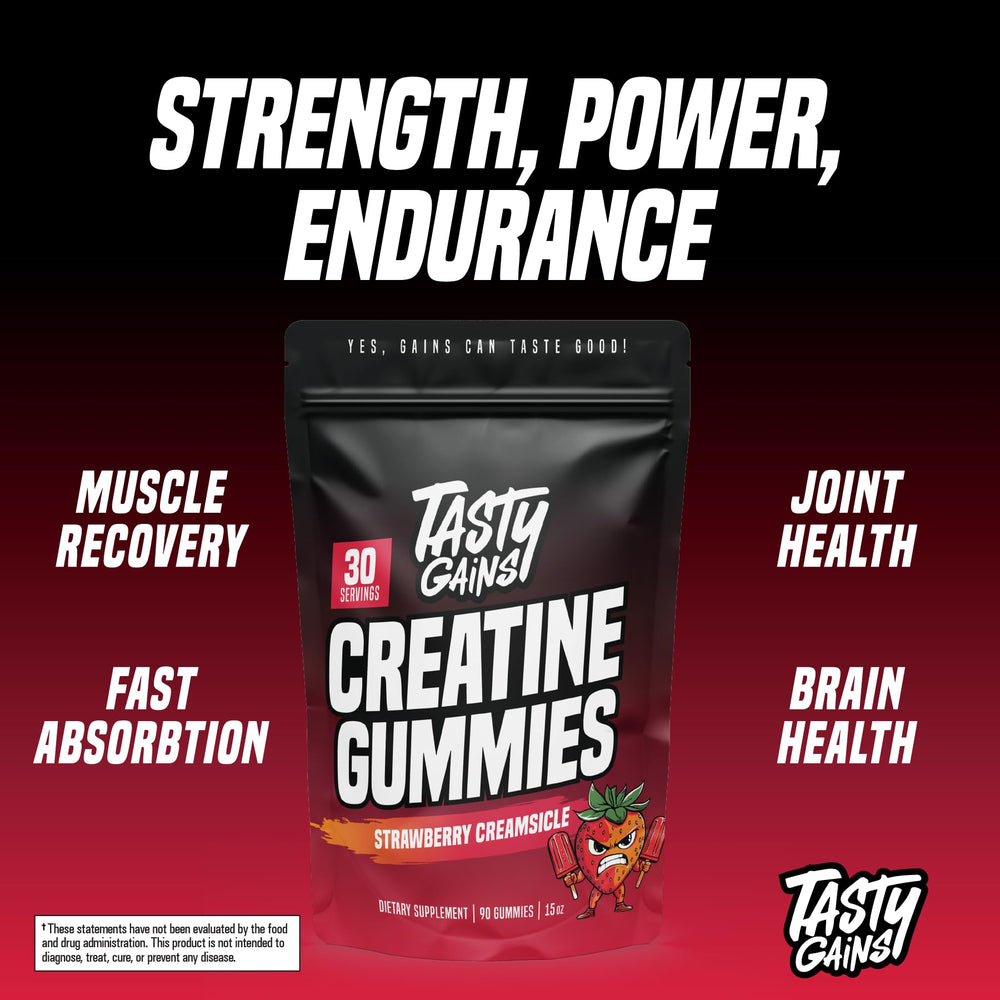 TASTY GAINS splash de sabor Strawberry Creamsicle evocando gusto cremoso