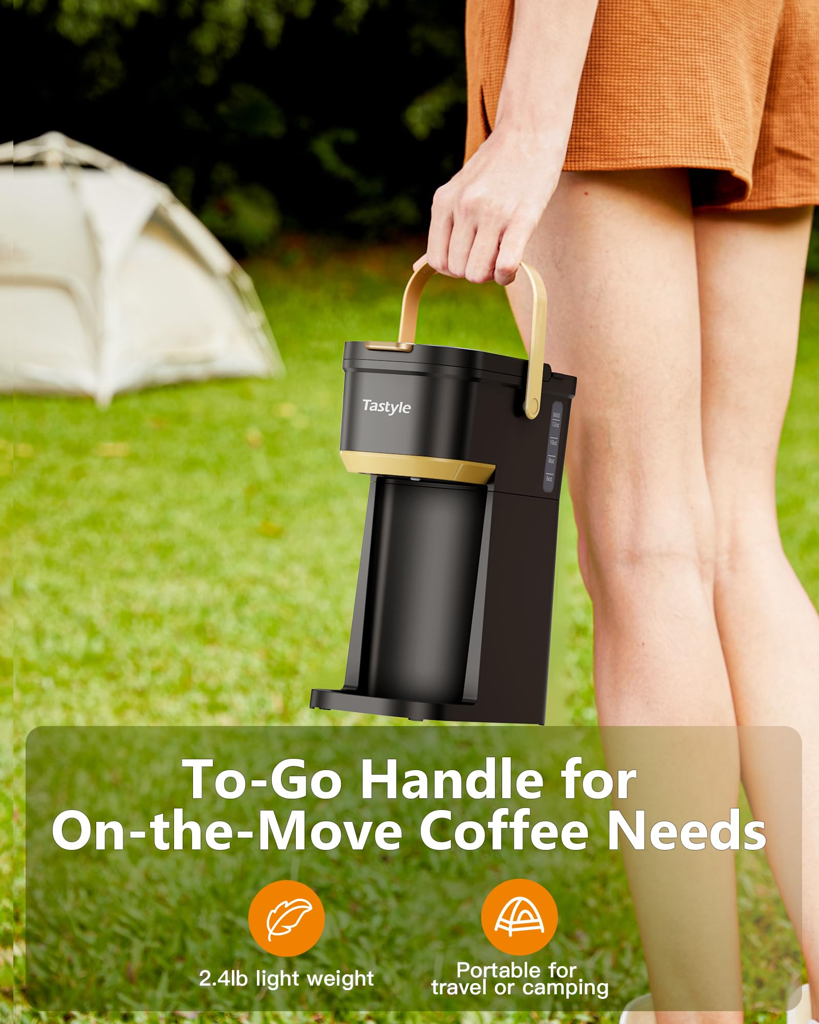 Tastyle botón único iluminado para preparar café rápido y sencillo