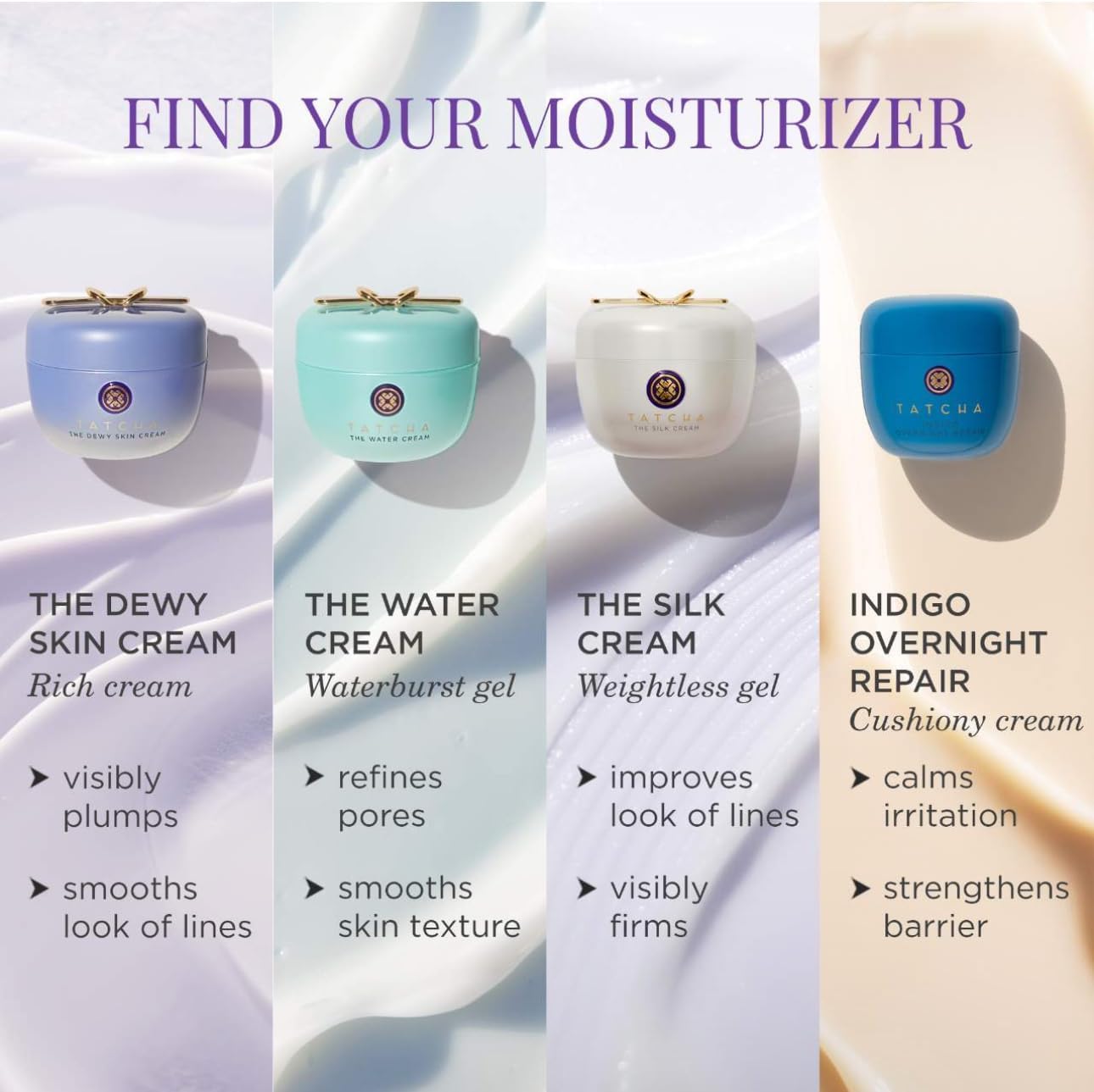 TATCHA bote abierto mostrando crema rica lista para sellar hidratación