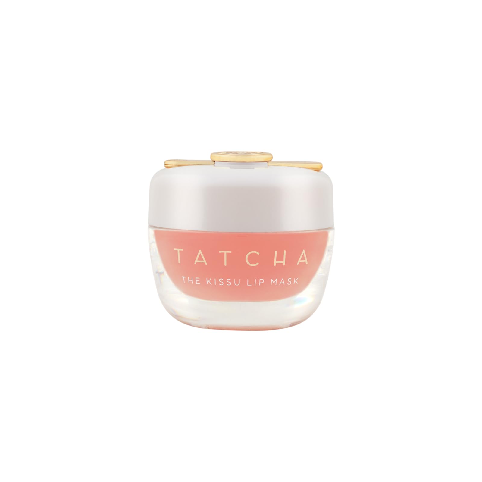 TATCHA envase frontal del Kissu Lip Mask mostrando presentación elegante y beneficio hidratante