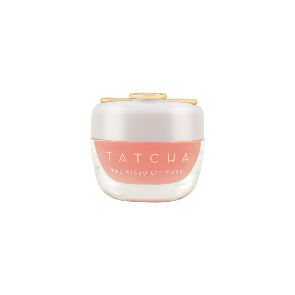 TATCHA envase frontal del Kissu Lip Mask mostrando presentación elegante y beneficio hidratante
