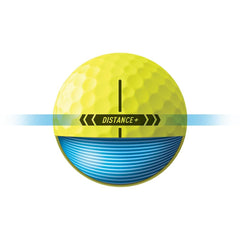 TaylorMade caja abierta con 12 bolas mostrando tamaño y embalaje práctico