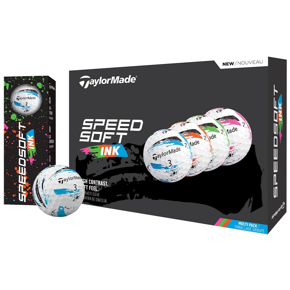TaylorMade Speed Soft Ink vista frontal del envase, identifica el pack y su valor