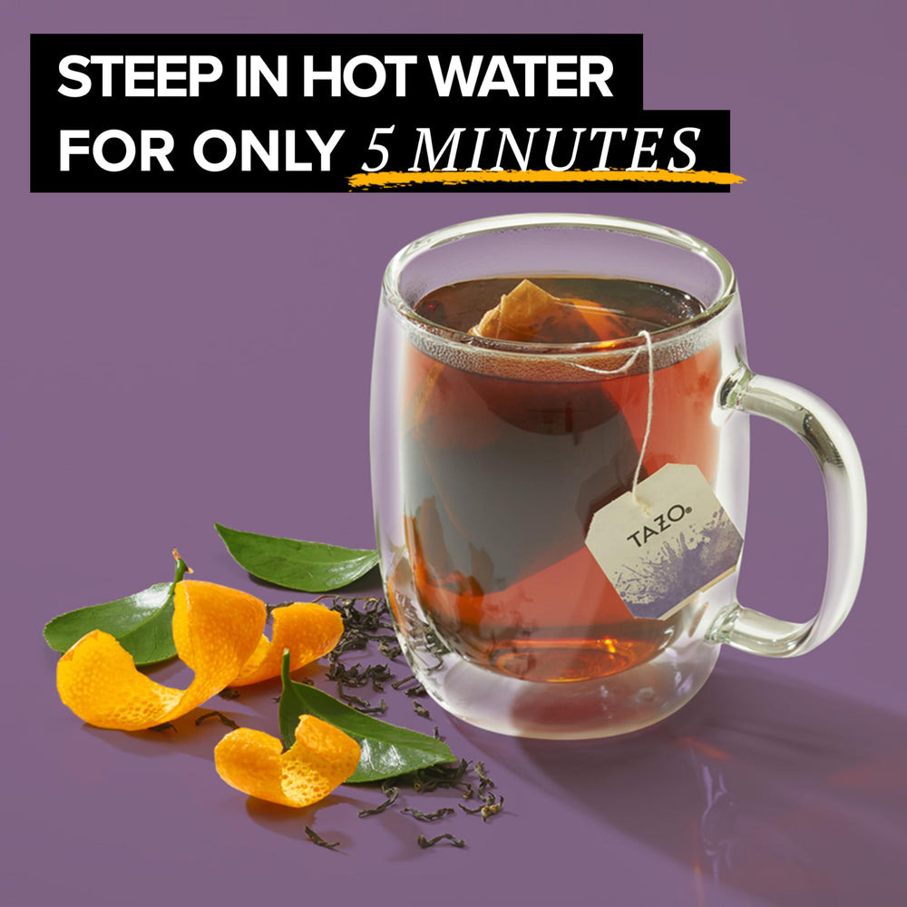 TAZO vaso con iced tea y hielo, refresco cítrico listo para beber