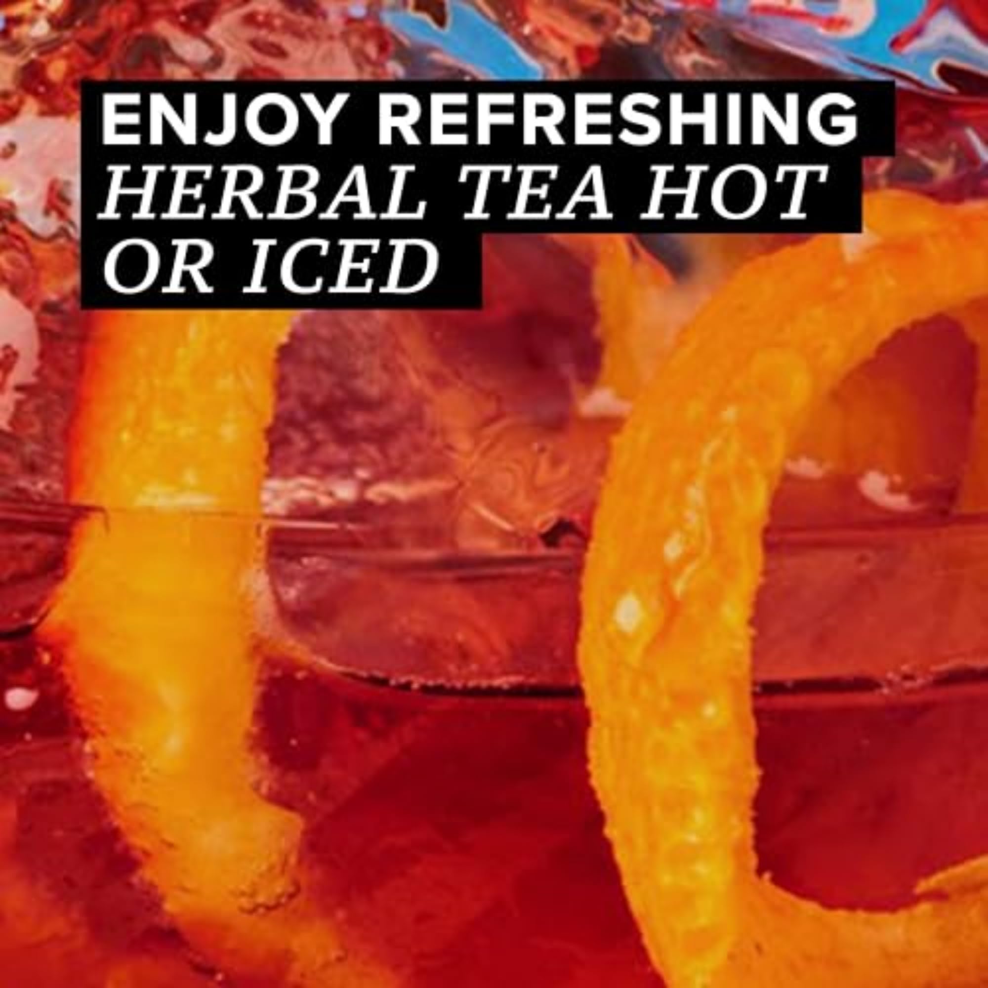 TAZO jarra fría con hielo y rodajas de naranja, refrescante opción veraniega