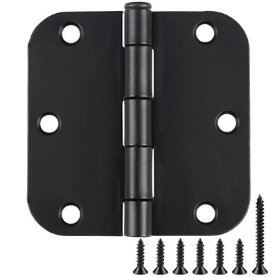 TDCHINGES front package showing 30 matte black hinges and included screws for fast installation