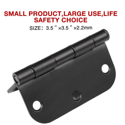 TDCHINGES flat lay of hinge with extra-long screws showing complete hardware and ease of fitting