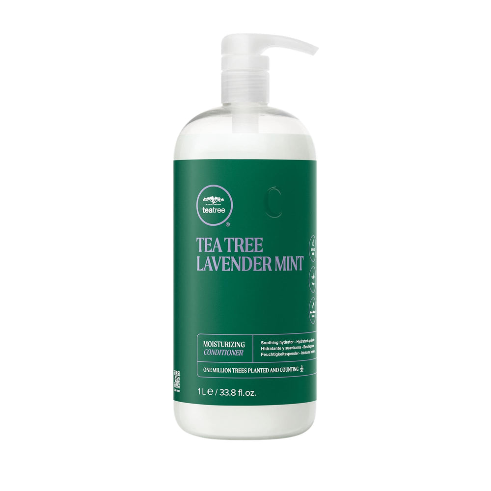 Tea Tree envase frontal mostrando tamaño de 1 litro y beneficio hidratación