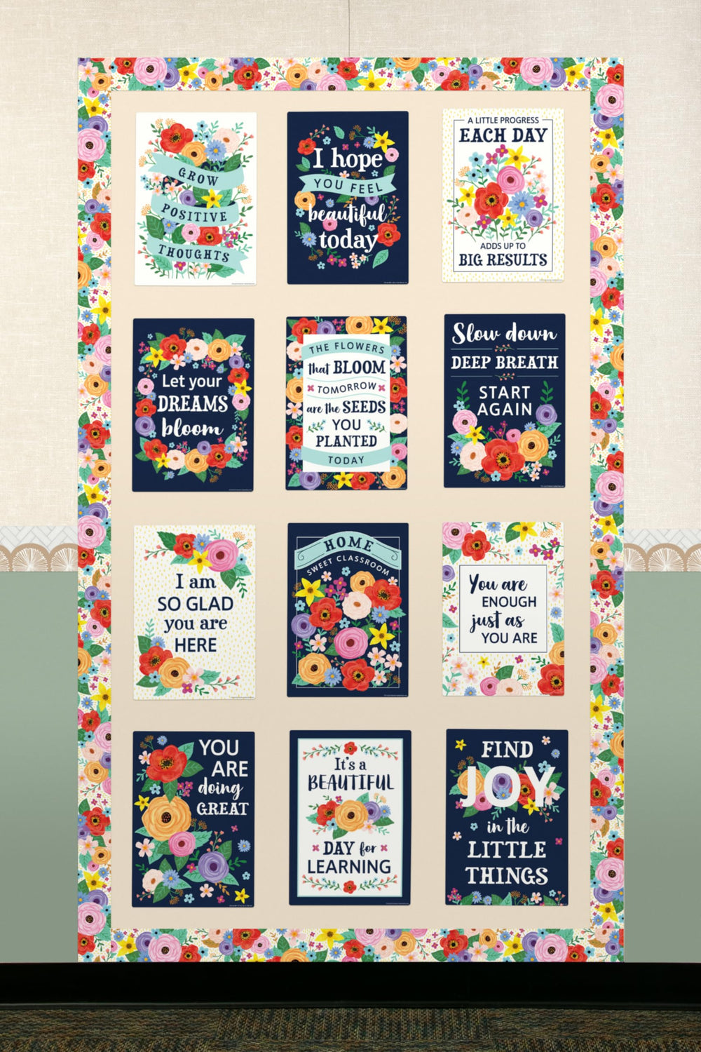 Teacher Created Resources primer plano de etiqueta con medidas claras y especificaciones