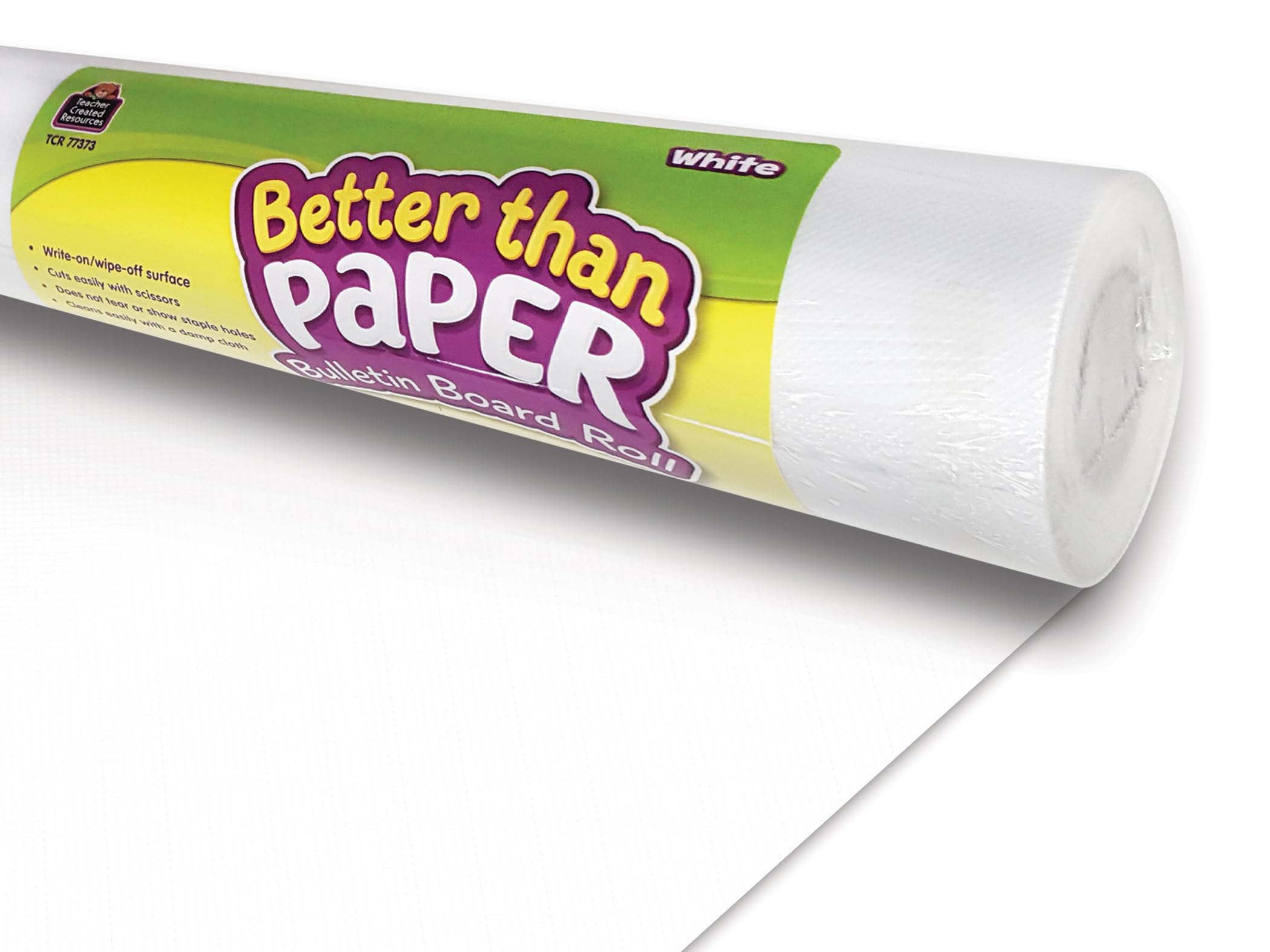 Teacher Created Resources roll frontal mostrando color blanco y facilidad de uso