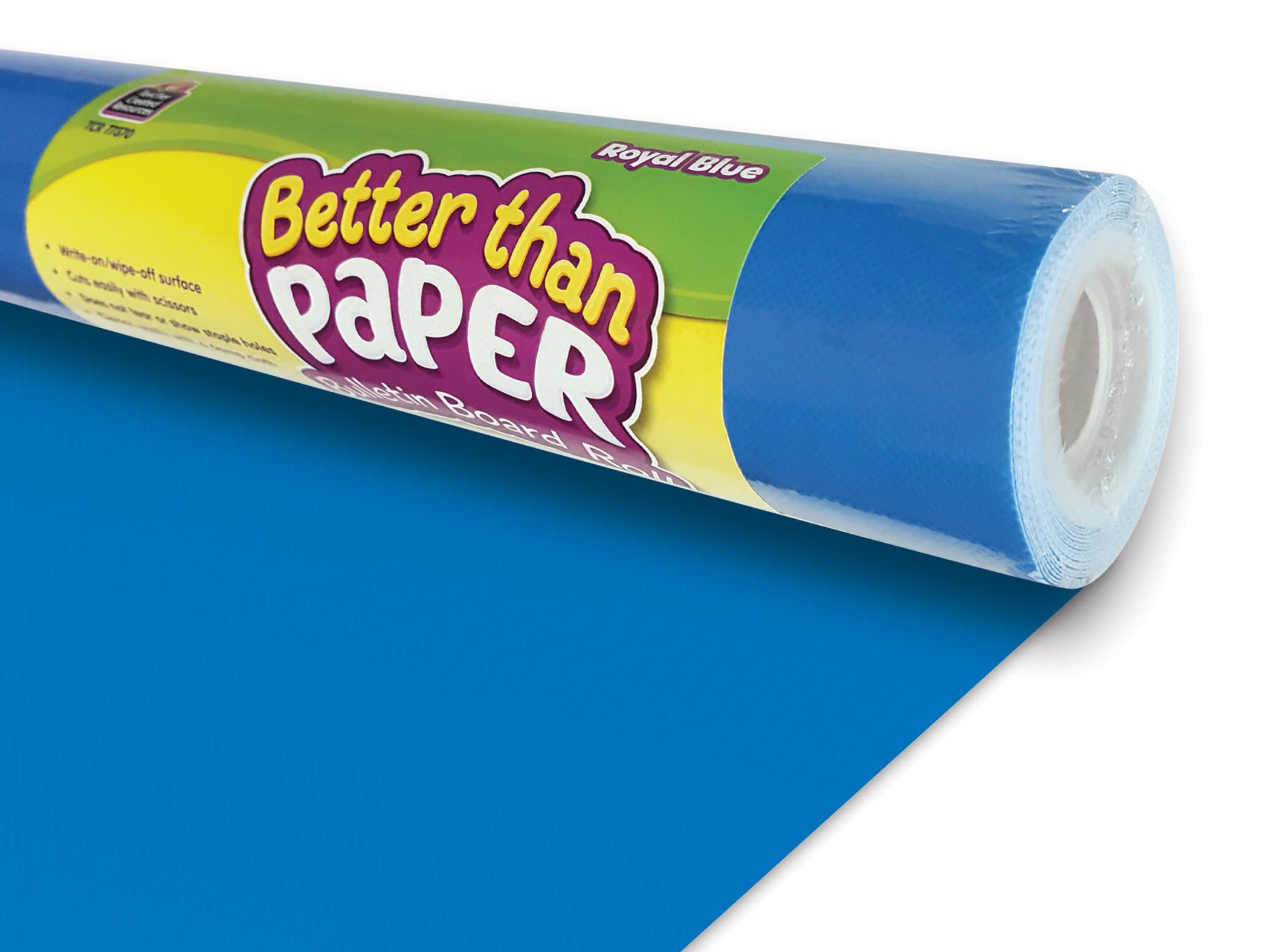 Teacher Created Resources rollo Royal Blue frontal mostrando color y medida