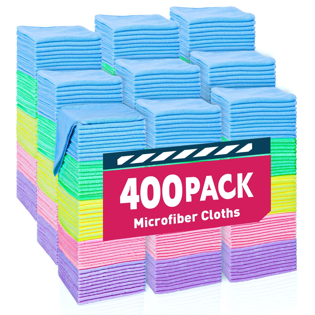 TEAWOO paquete frontal mostrando las 400 toallas y ahorro