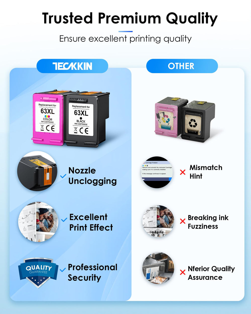 TECKKIN cartridge beside credit card showing compact size and easy storage benefit