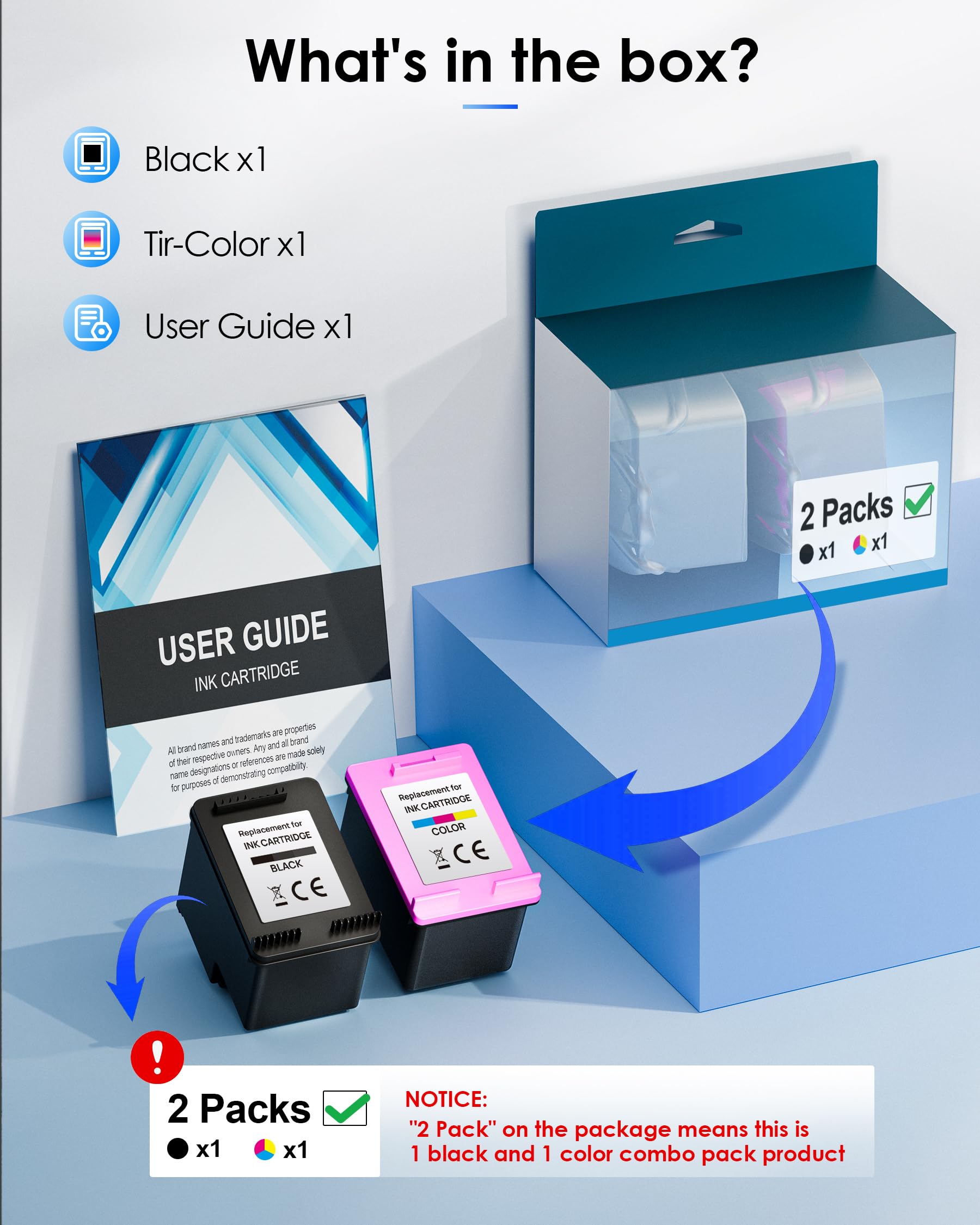 TECKKIN etiqueta con lista de modelos HP compatibles para verificación rápida